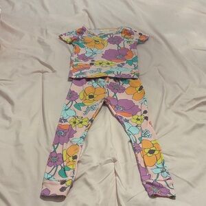 Floral Print short sleeve pajamas